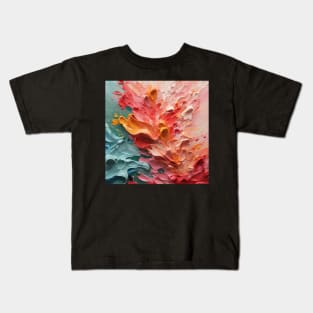 Abstract Strokes: Acrylic Brush Stripe Extravaganza Kids T-Shirt